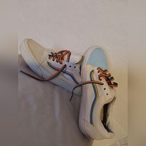VANS off the wall Pride VANS,  Women's Rainbow Pride Vans Shoes size 8.5